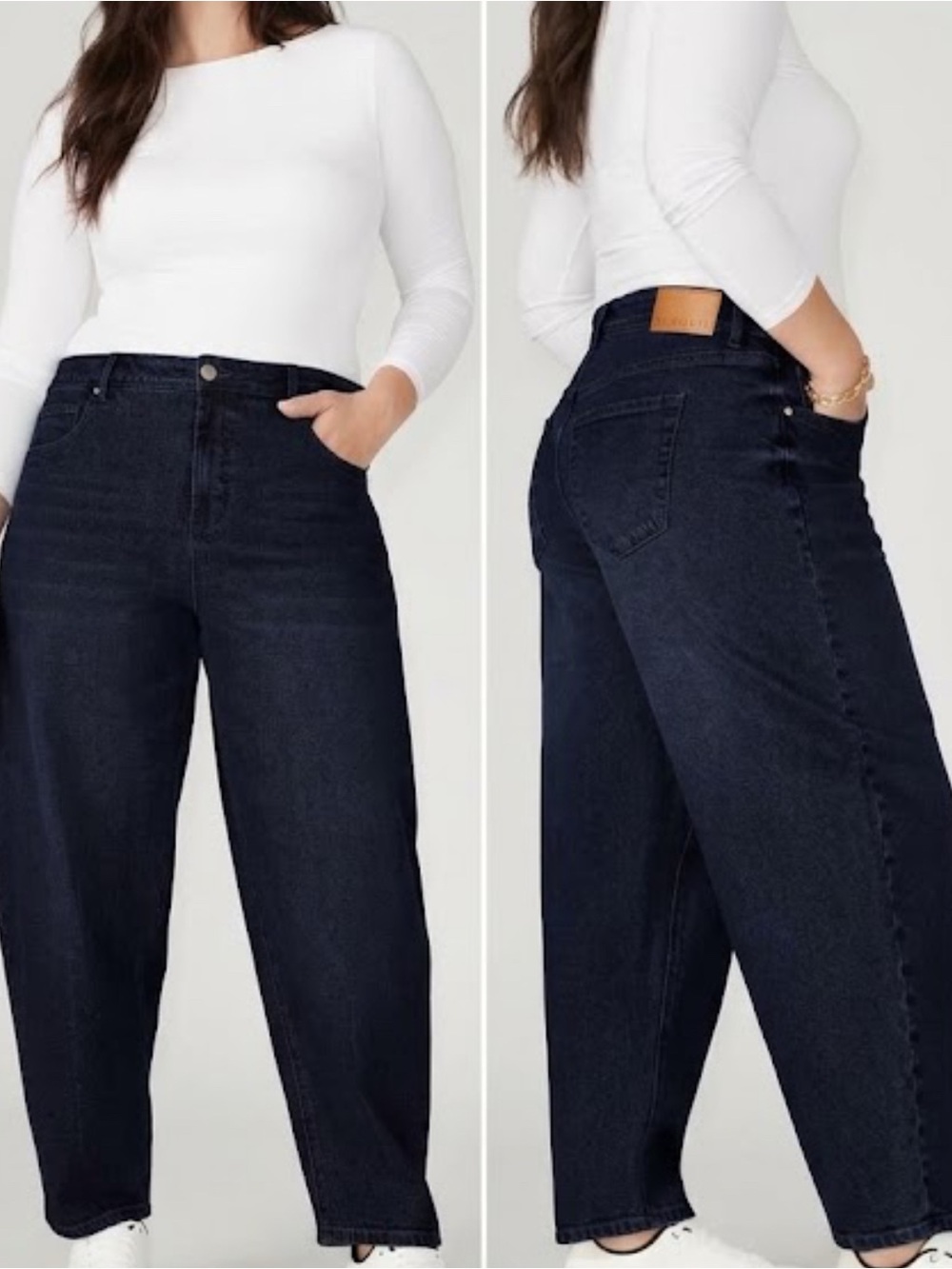 Eloquii “The Barrel Leg Jean”/ Dark Wash Color thats longer sold / NWOT /Size 20